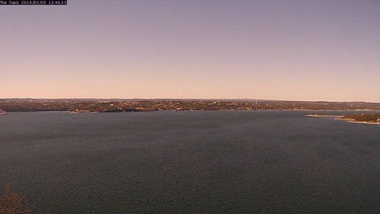 Lake Travis webcam, February 2, 2016 11:55 AM CT