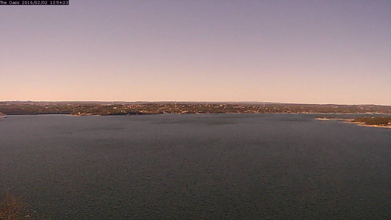 Lake Travis webcam, February 2, 2016 12:00 PM CT