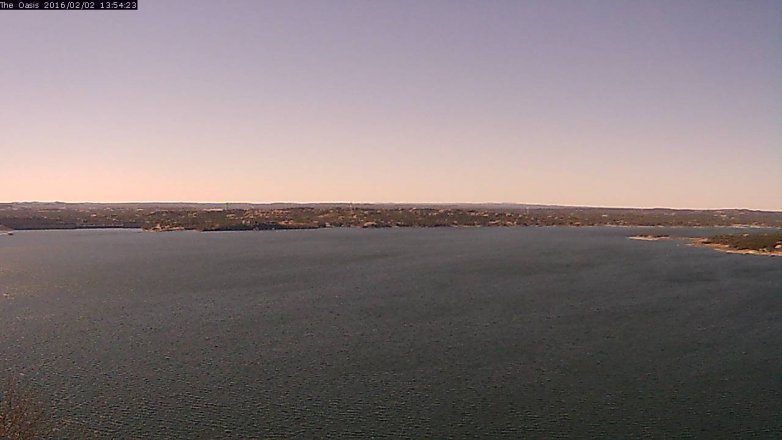 Lake Travis webcam, February 2, 2016 1:00 PM CT