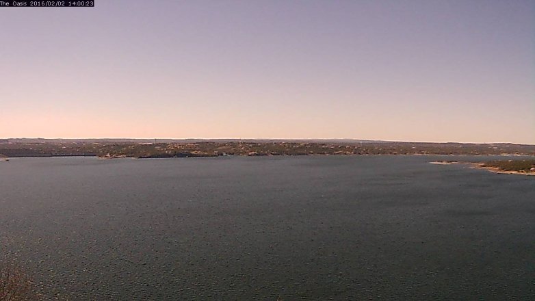 Lake Travis webcam, February 2, 2016 1:05 PM CT