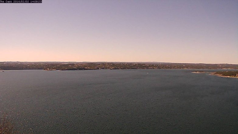 Lake Travis webcam, February 2, 2016 1:15 PM CT