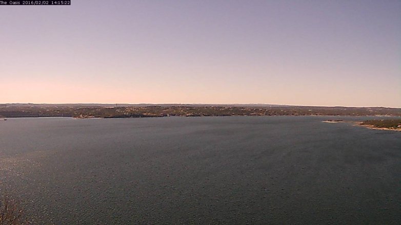 Lake Travis webcam, February 2, 2016 1:20 PM CT