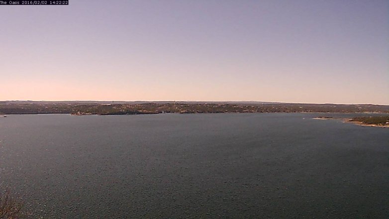 Lake Travis webcam, February 2, 2016 1:30 PM CT