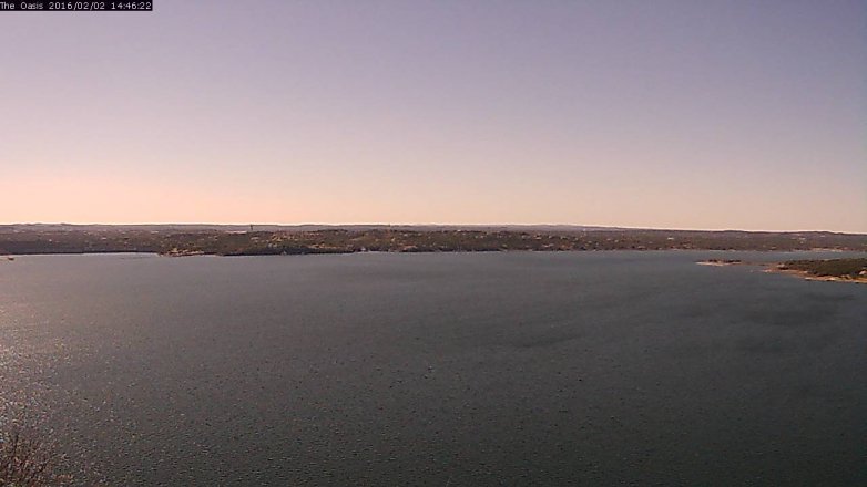 Lake Travis webcam, February 2, 2016 1:55 PM CT
