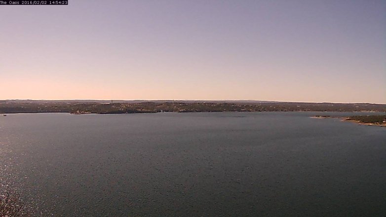 Lake Travis webcam, February 2, 2016 2:00 PM CT