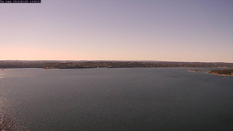 Lake Travis webcam, February 2, 2016 2:05 PM CT