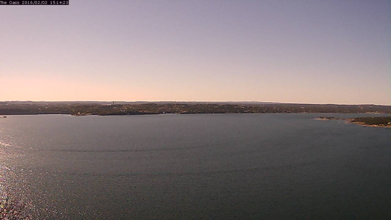 Lake Travis webcam, February 2, 2016 2:20 PM CT