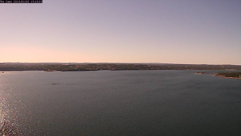 Lake Travis webcam, February 2, 2016 2:25 PM CT