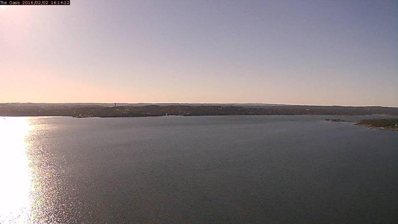 Lake Travis webcam, February 2, 2016 3:20 PM CT