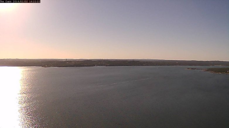 Lake Travis webcam, February 2, 2016 3:30 PM CT