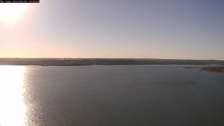 Lake Travis webcam, February 2, 2016 3:40 PM CT