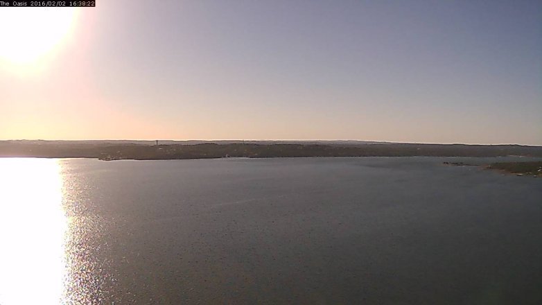 Lake Travis webcam, February 2, 2016 3:45 PM CT