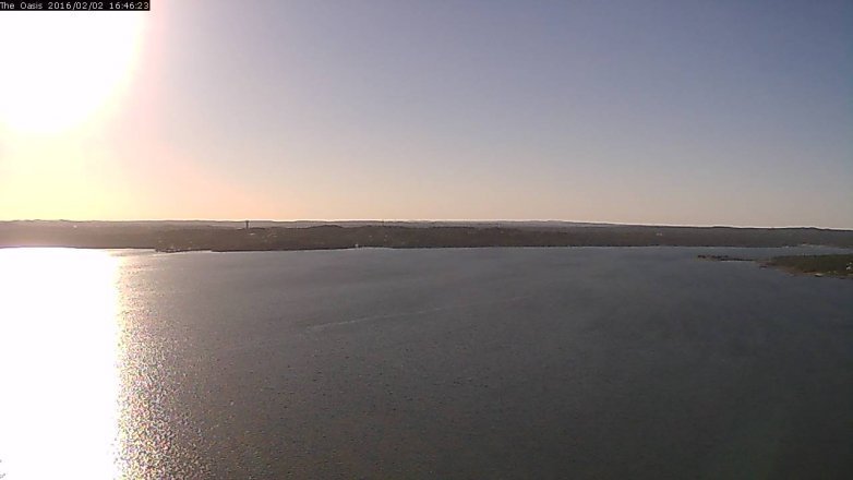 Lake Travis webcam, February 2, 2016 3:55 PM CT