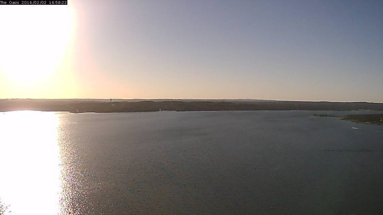 Lake Travis webcam, February 2, 2016 4:05 PM CT
