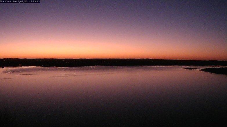 Lake Travis webcam, February 2, 2016 5:40 PM CT