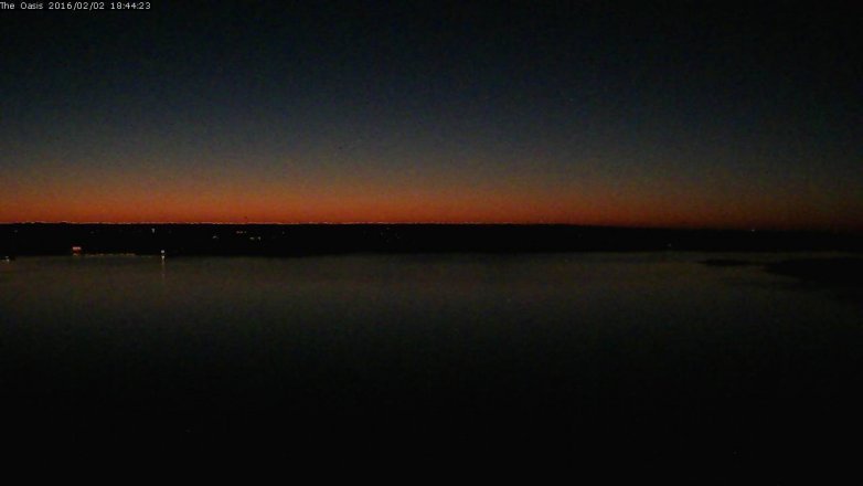 Lake Travis webcam, February 2, 2016 5:50 PM CT