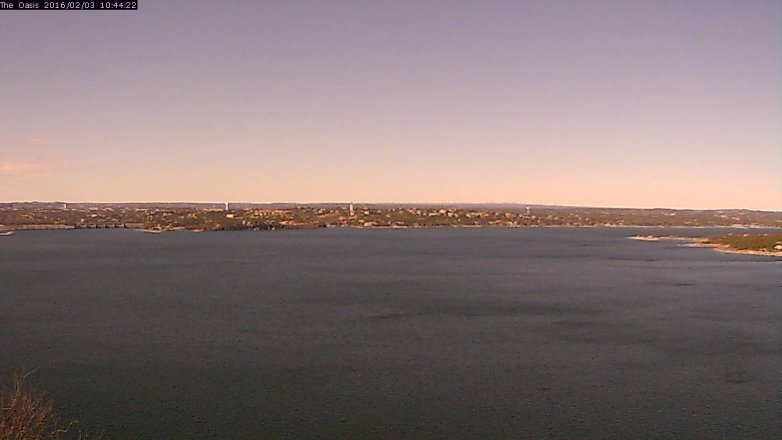 Lake Travis webcam, February 3, 2016 9:50 AM CT