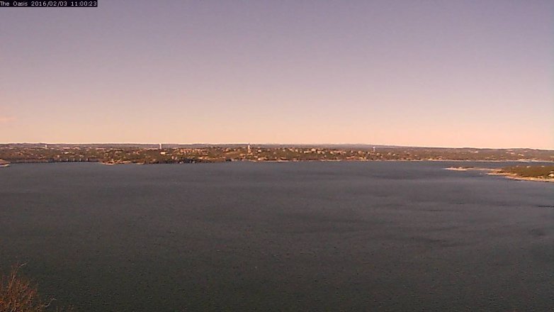 Lake Travis webcam, February 3, 2016 10:05 AM CT