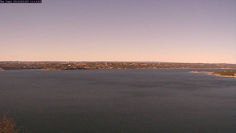 Lake Travis webcam, February 3, 2016 10:20 AM CT