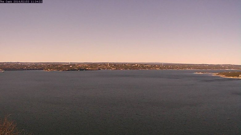 Lake Travis webcam, February 3, 2016 10:40 AM CT