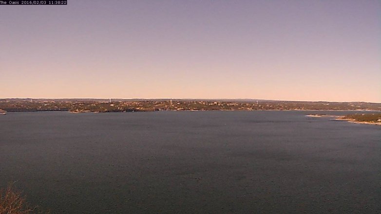Lake Travis webcam, February 3, 2016 10:45 AM CT