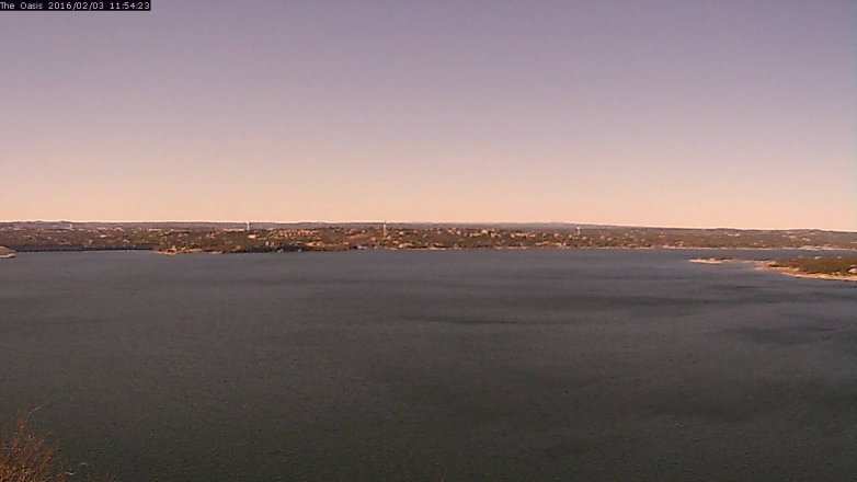 Lake Travis webcam, February 3, 2016 11:00 AM CT