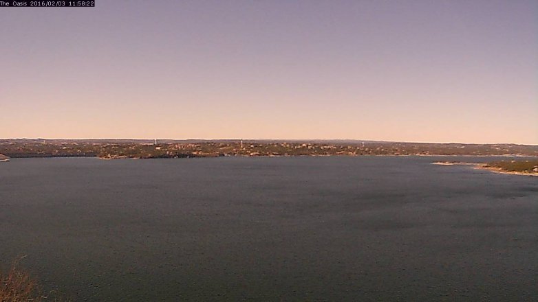 Lake Travis webcam, February 3, 2016 11:05 AM CT