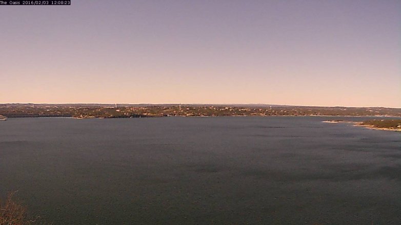 Lake Travis webcam, February 3, 2016 11:15 AM CT