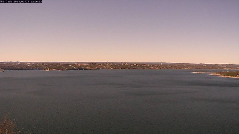 Lake Travis webcam, February 3, 2016 11:25 AM CT