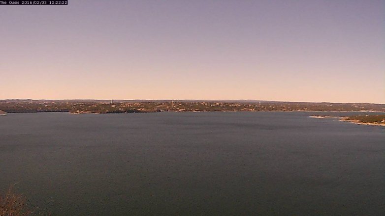 Lake Travis webcam, February 3, 2016 11:30 AM CT