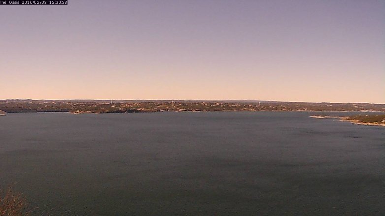 Lake Travis webcam, February 3, 2016 11:35 AM CT