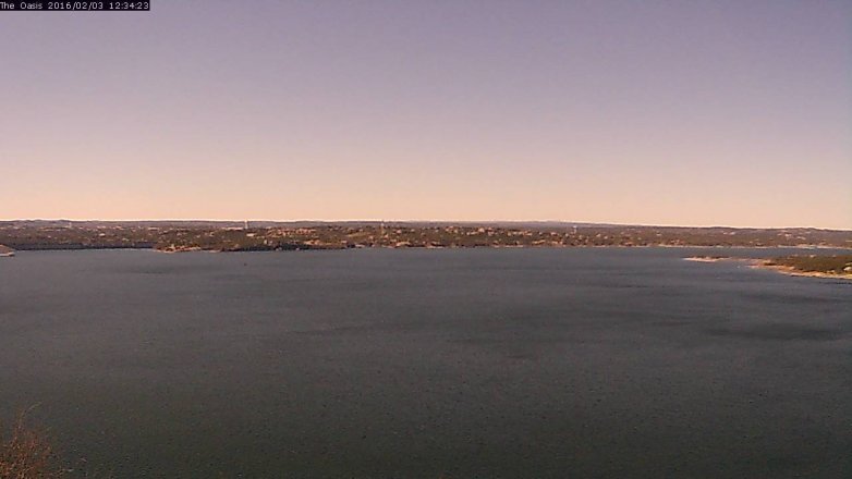 Lake Travis webcam, February 3, 2016 11:40 AM CT