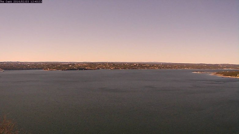 Lake Travis webcam, February 3, 2016 11:45 AM CT