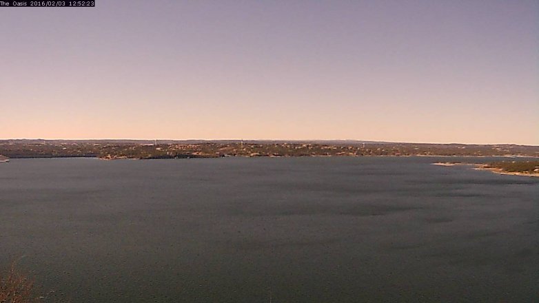 Lake Travis webcam, February 3, 2016 12:00 PM CT