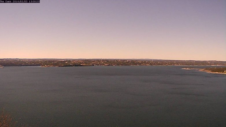 Lake Travis webcam, February 3, 2016 12:05 PM CT