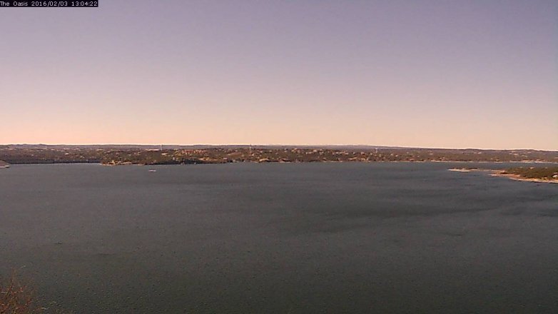Lake Travis webcam, February 3, 2016 12:10 PM CT