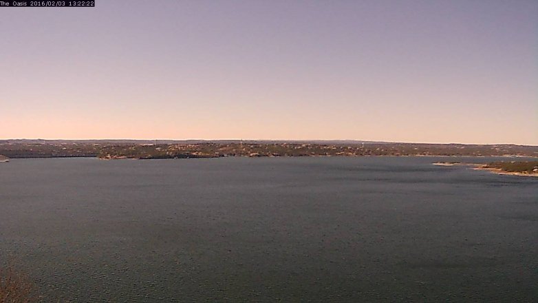 Lake Travis webcam, February 3, 2016 12:30 PM CT