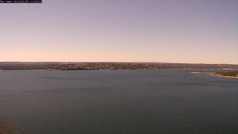Lake Travis webcam, February 3, 2016 12:35 PM CT