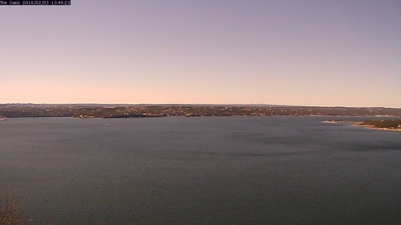 Lake Travis webcam, February 3, 2016 12:45 PM CT