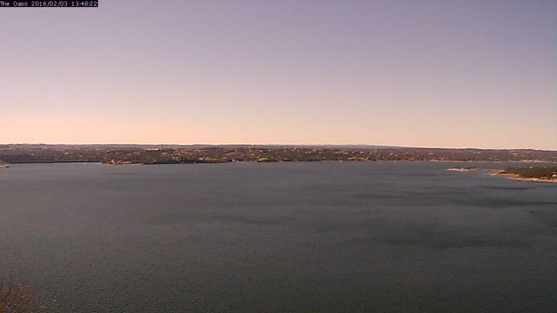 Lake Travis webcam, February 3, 2016 12:55 PM CT