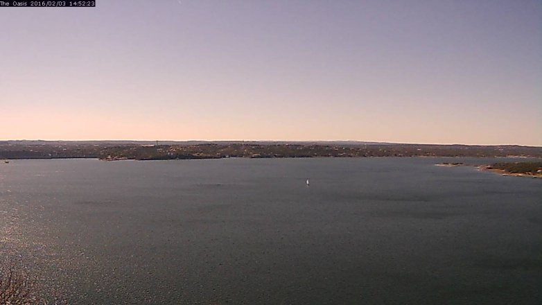 Lake Travis webcam, February 3, 2016 2:00 PM CT
