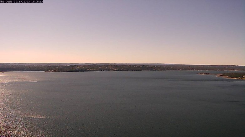 Lake Travis webcam, February 3, 2016 2:20 PM CT