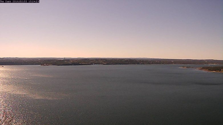 Lake Travis webcam, February 3, 2016 2:30 PM CT