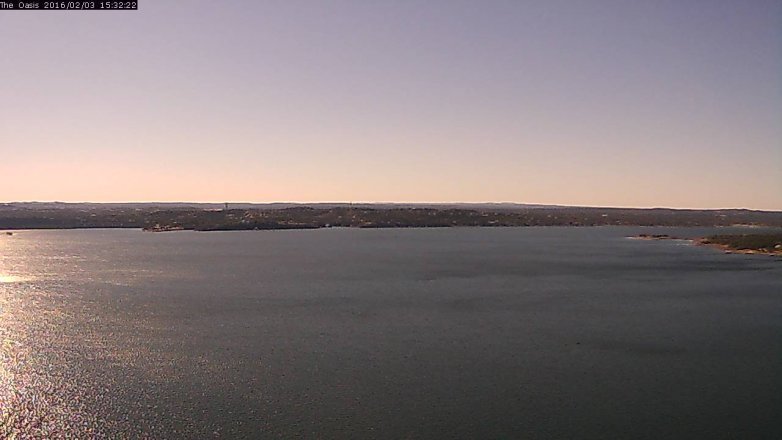 Lake Travis webcam, February 3, 2016 2:40 PM CT