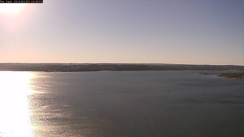 Lake Travis webcam, February 3, 2016 3:35 PM CT