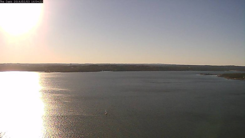 Lake Travis webcam, February 3, 2016 4:00 PM CT