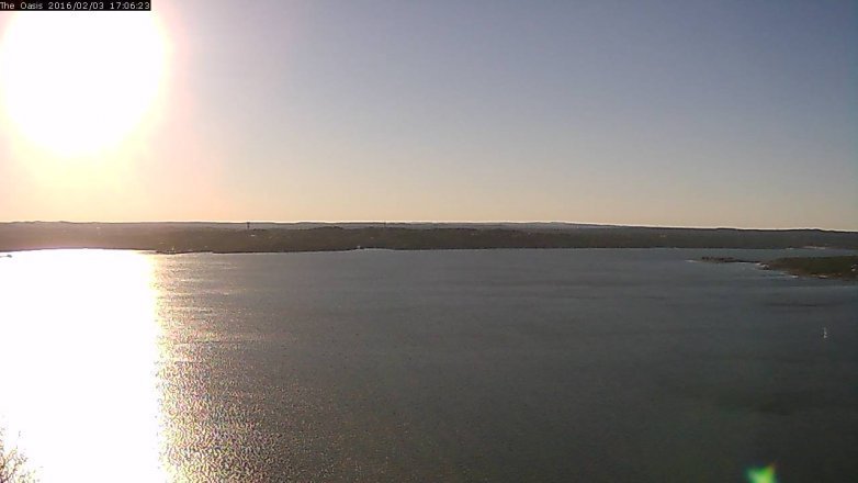 Lake Travis webcam, February 3, 2016 4:15 PM CT