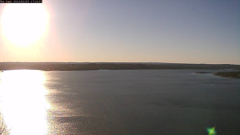 Lake Travis webcam, February 3, 2016 4:20 PM CT