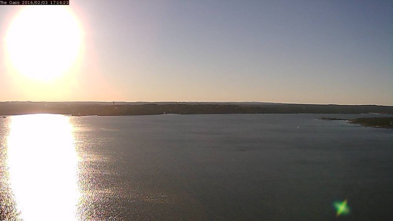 Lake Travis webcam, February 3, 2016 4:25 PM CT