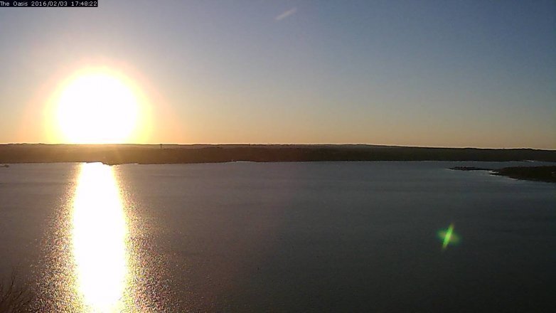 Lake Travis webcam, February 3, 2016 4:55 PM CT